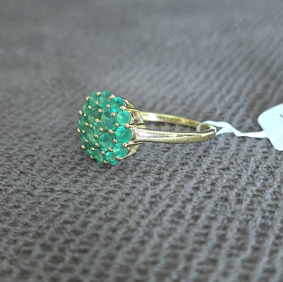 Shivam Green💚 Onyx Floral🌸 Cluster Ring💍 - NWT - Picture 3 of 16